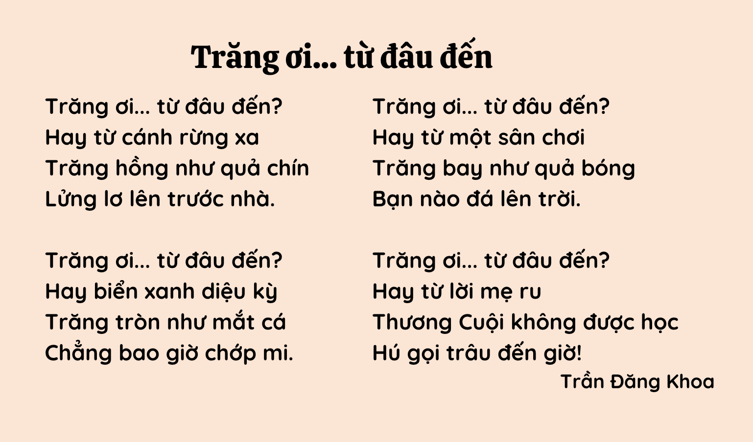 bài đọc trăng ơi từ đâu đến